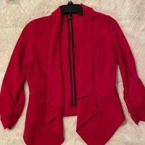 Fitted red blazer